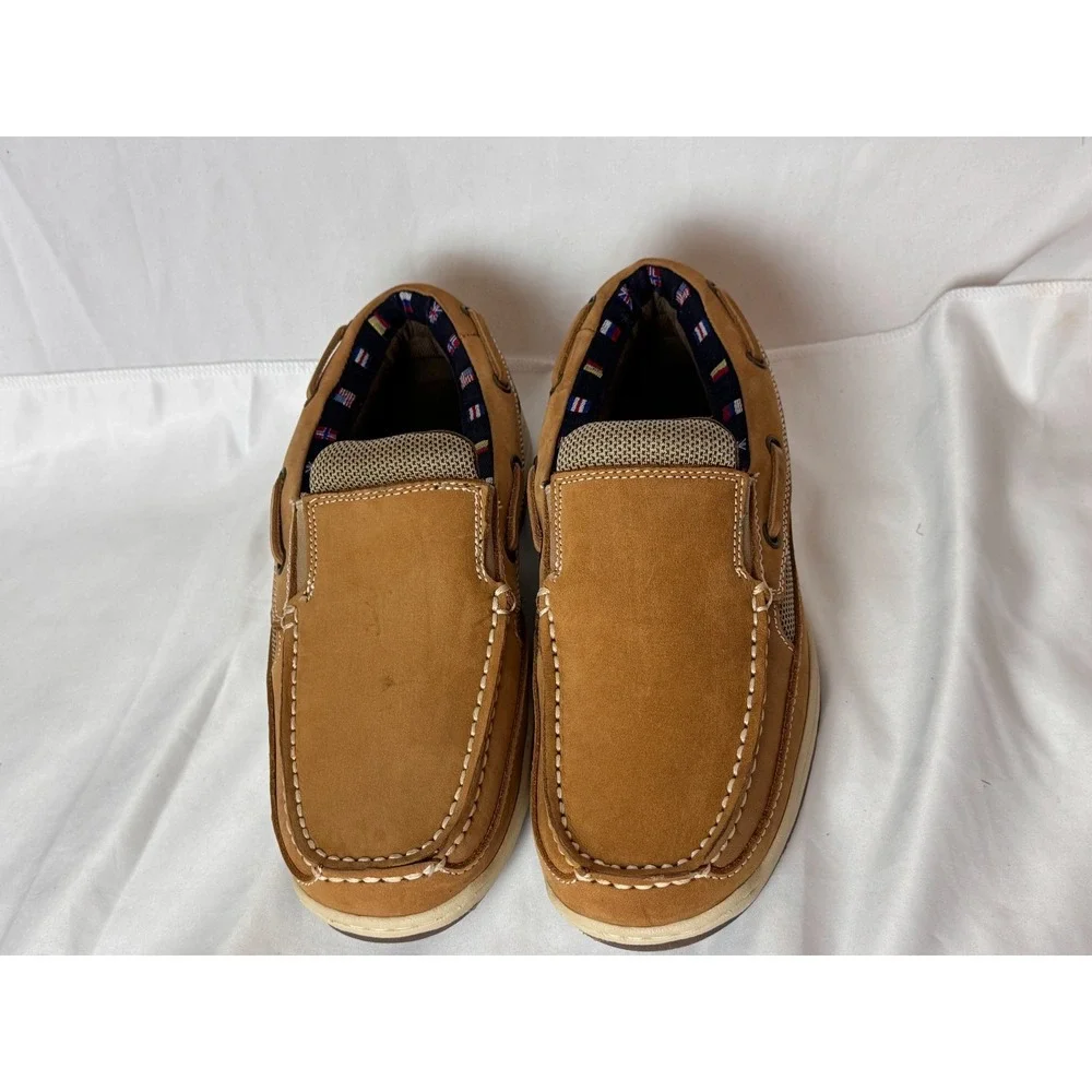 Reel Legends Mens Outrigger Casual Slip on Top-Sider Boat Shoes Tan‎ Loafer 7.5M